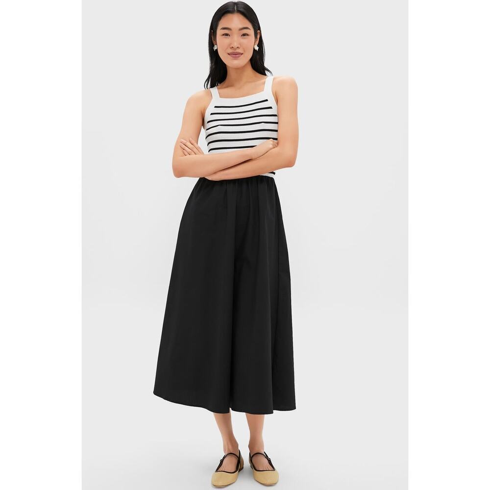 MOON RIVER Black Striped Midi Dress Size S NWT Retail $98 Tuckernuck